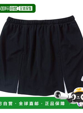 日本直邮LUCENT 女士网球裙（带内衬）黑色 x 银灰色 吸汗 快干