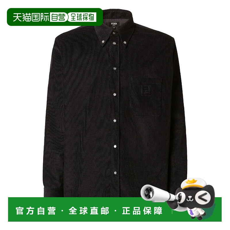 香港直邮FENDI 男士衬衫 FS1296ATEF01 SS2026 黑色 Fendi Comfor