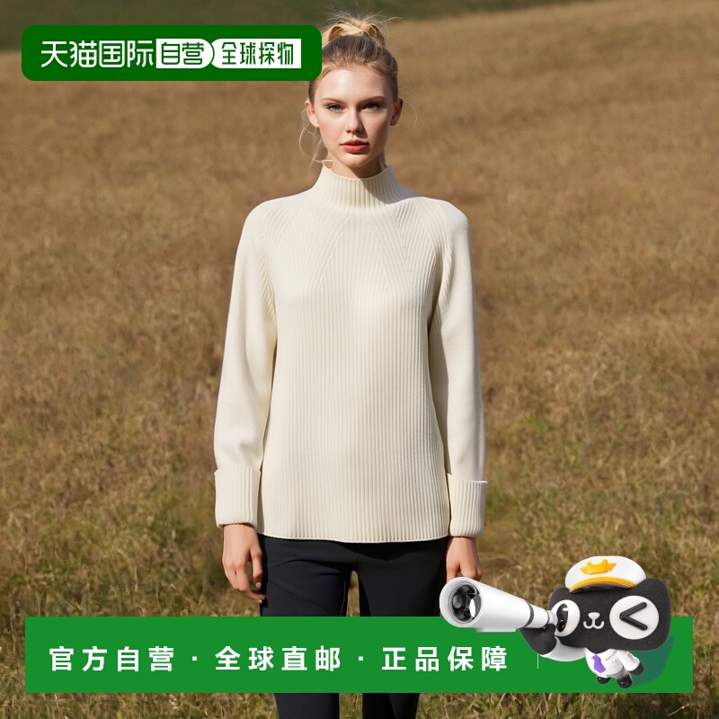 自营 vinceWomen's Funnel Neck Long Sleeve Rolled Cuffs Sweat