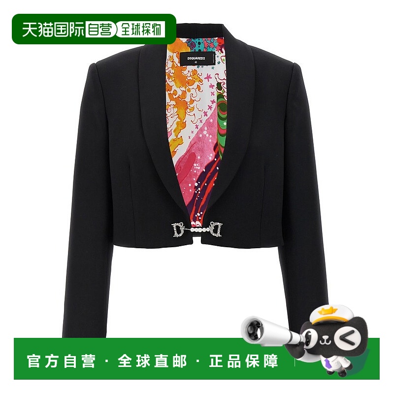 1h可退 香港直邮潮奢 Dsquared2 二次方 女士 翻领长袖西装外套 S