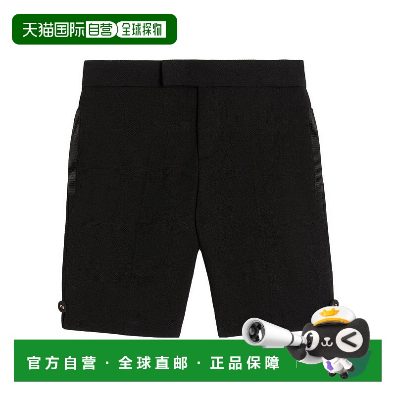 香港直邮Thom Browne 黑色徽标休闲短裤 KTC001B07893