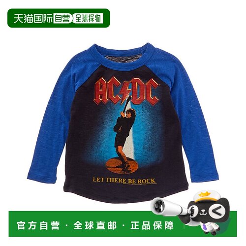自营Chaser AC/DC Let There Be Rock Baseball T-Shirt - black