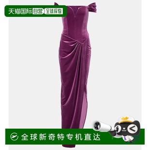 女士 1h可退 PERRY 香港直邮潮奢 不对称天鹅绒抹胸礼服 ALEX