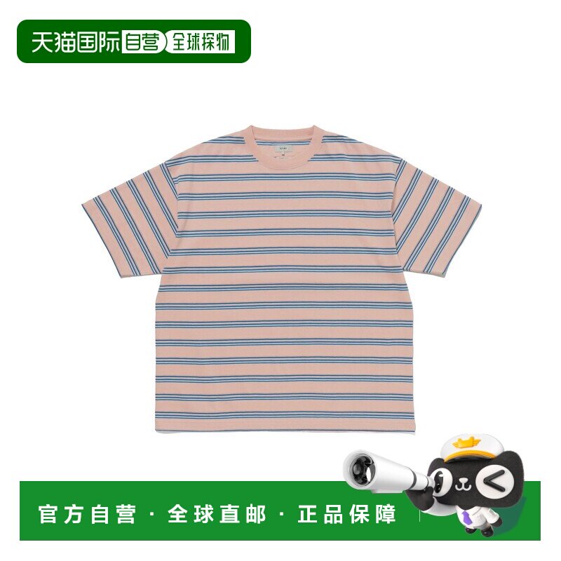 1h可退 BEAMS 男士 宽松条纹T恤 全棉天竺布清爽透气 110图片
