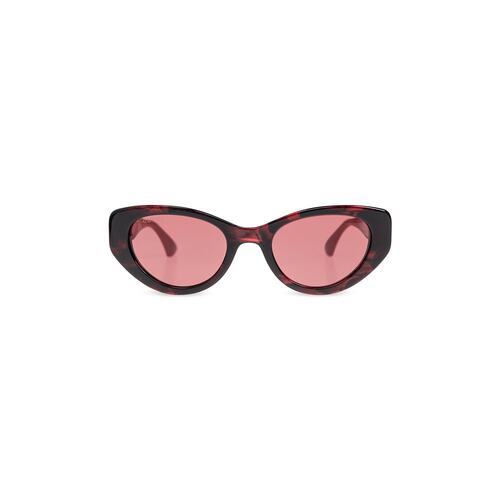 GUCCI 女士眼镜 819569J07402360 SS2025 红色 猫眼框太阳镜