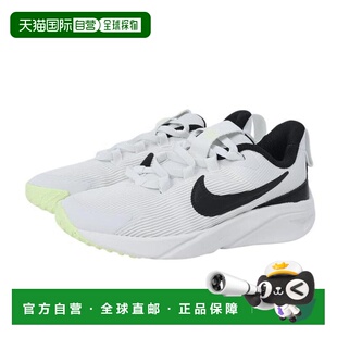 日本直邮Nike 少年款运动跑鞋 Star Runner 4 NN PS 白色 黑色 [D