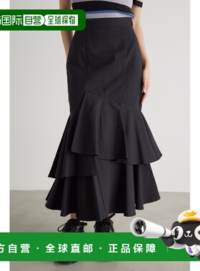 1h可退 日本直邮rienda女士不对称荷叶边鱼尾裙 110HS6310551