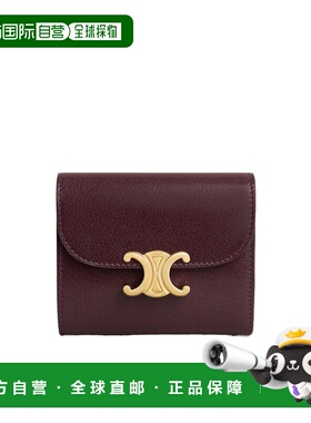 香港直邮CELINE 女士钱包 10D783GVE28DG AW2025 红色 TRIOMPHE小