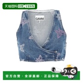 蓝色刺绣上装 1h可退 J1180 甘尼 女士 香港直邮潮奢 GANNI