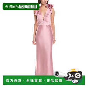 Deep Neck 自营Marchesa Blend Sleeveless Silk Mikado Notte