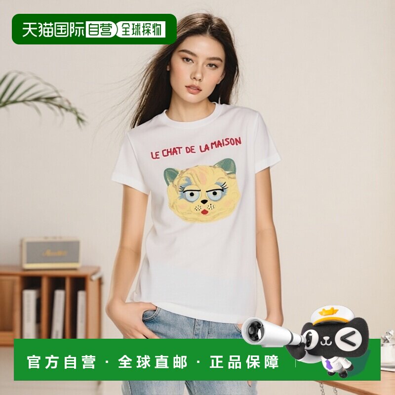 香港直邮VALENTINO 女士T恤 7B3MG25J9LDA03 AW2025 白色 T-shirt