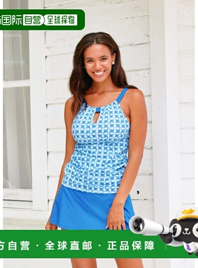 自营 cabana lifeWindermere 挂脖分体泳衣 - 蓝色 美国奥莱直发