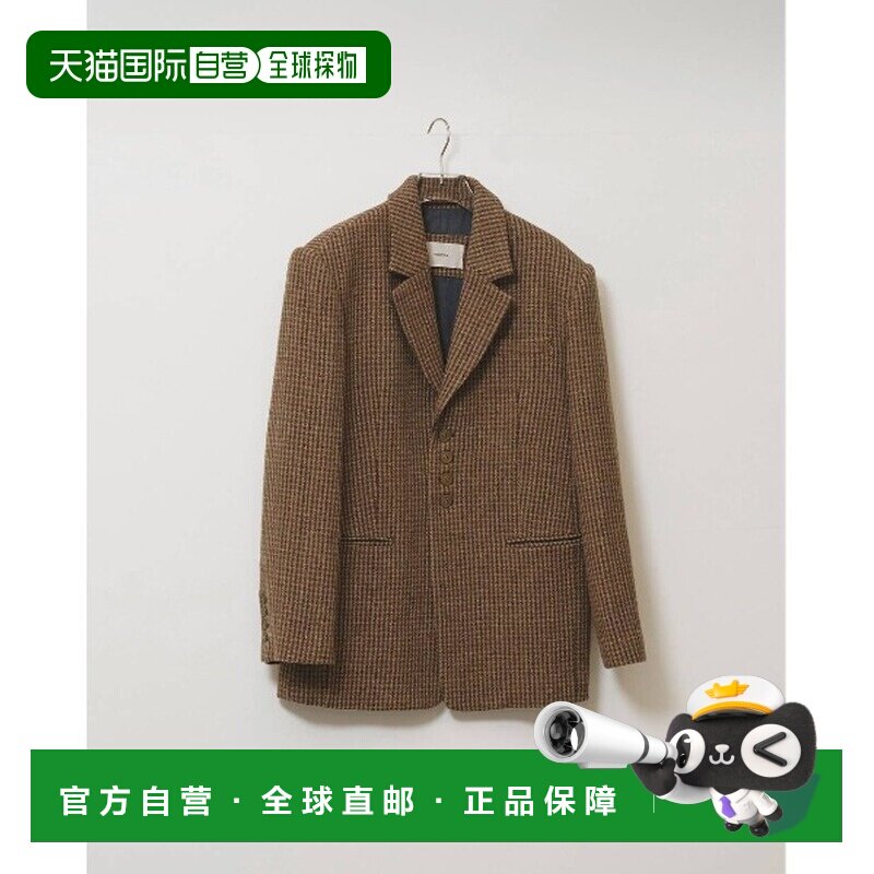 日本直邮TODAYFUL 女士 全羊毛格纹修身西装外套 【付后1h可退】