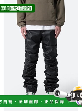 1h可退 【美国直邮】mnml 叠层皮裤 - 黑色休闲裤男士裤