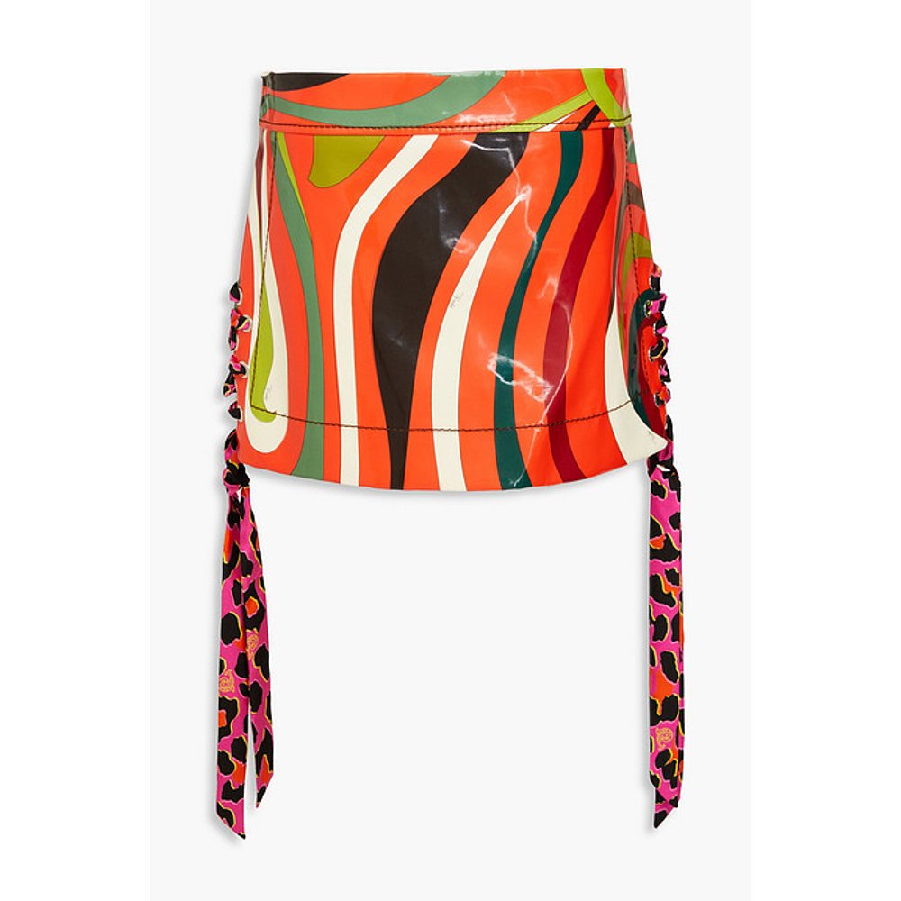 Emilio Pucci 璞琪 女士 印花仿皮迷你半身裙 2URV012U754