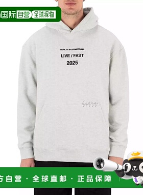 1h可退 【美国直邮】hurley 男士 帽衫运动夹克衫长袖卫衣