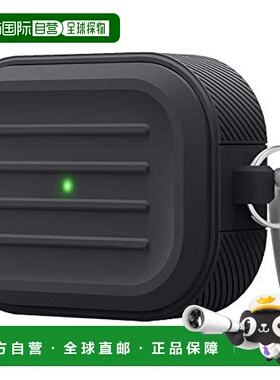 【日本直邮】Elago硅胶耳机盒黑色方形包包钥匙可挂简约便携