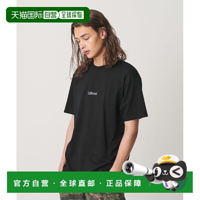 日本直邮DIFFERENT 男女同款 纯棉简约logo印花T恤 80173000009