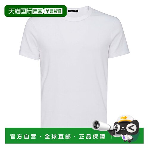 香港直邮TOM FORD 男士T恤 T4M081040100 CO 白色 Jersey T-shirt