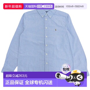 日本直邮Ralph Lauren 服装 男士女士长袖衬衫 L 棉质蓝色 CORE R