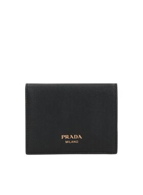 PRADA 女士钱包 1MV2042CYSF0002 AW2024 黑色 折叠钱包