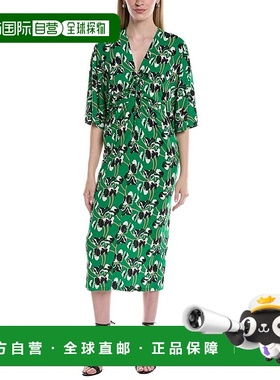 自营Diane von Furstenberg Valerie Midi Dress - green 美国奥