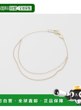 日本直邮日潮 agete 阿卡朵K18手链黄色 均码戒指饰品珠宝