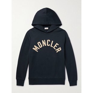 潮奢 盟可睐 Moncler 男士 Logo刺绣棉针织连帽衫