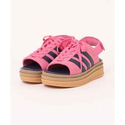 1h可退 日本直邮adidas女士厚底平台凉鞋Gazelle Bold KK4221粉金