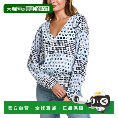 自营 Sail to Sable Smocked Top multi 美国奥莱直发长袖上衣