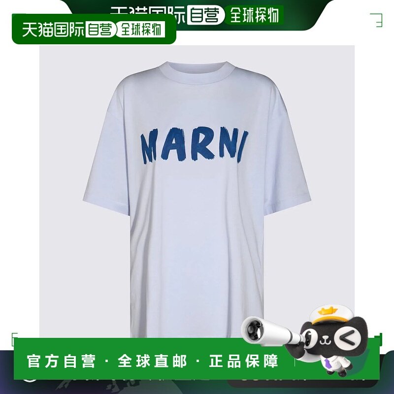 香港直邮MARNI 女士T恤 THJET49EPHUSCS11LOB20 AW2024 浅蓝色