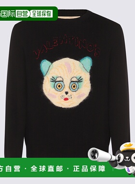 香港直邮VALENTINO 男士针织衫 7V3KC35IB2V0NO AW2025 黑色毛衣