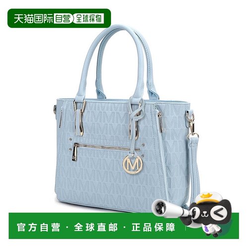 自营mia k collectionCairo M Signature Satchel Handbag - ligh