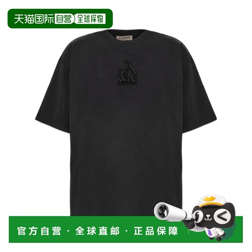 1h可退 香港直邮LANVIN 女士T恤 RWTS0030J040A2610 AW2026 黑色