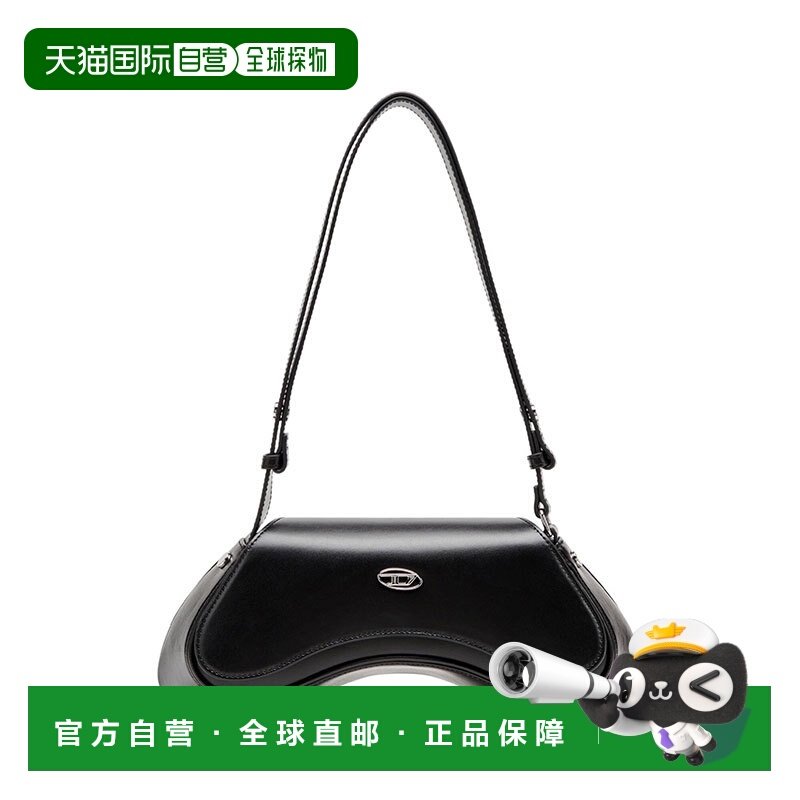 香港直邮DIESEL 品牌徽标翻盖开合 皮革 单肩包 女款 黑色X10221P,箱包皮具/热销女包/男包,通用款女包,淘宝优惠券,粉丝福利购,淘宝优惠卷