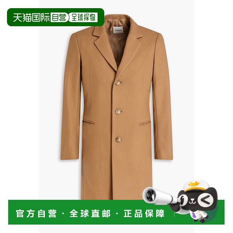 1h可退 香港直邮Sandro 男士 羊毛混纺大衣 SHPMA00127BEIGE西装