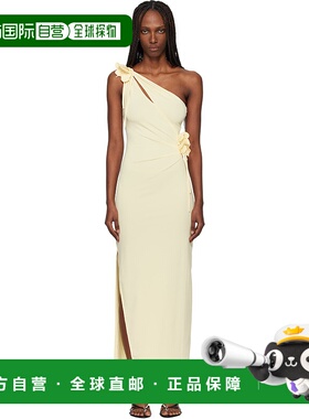 1h可退 香港直邮潮奢 Coperni 女士 黄色 Asymmetric Flower 连衣