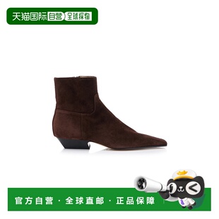 香港直邮KHAITE 女士 Marfa 绒面革西部风格短靴正品时尚保暖轻便