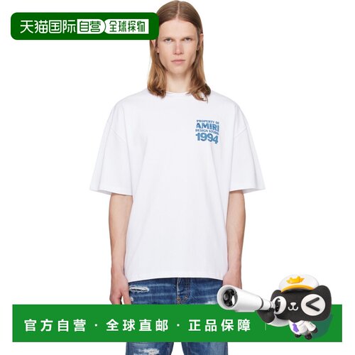 香港直邮AMIRI 男士 白色 1994 Skate T恤 AMTOJR1160