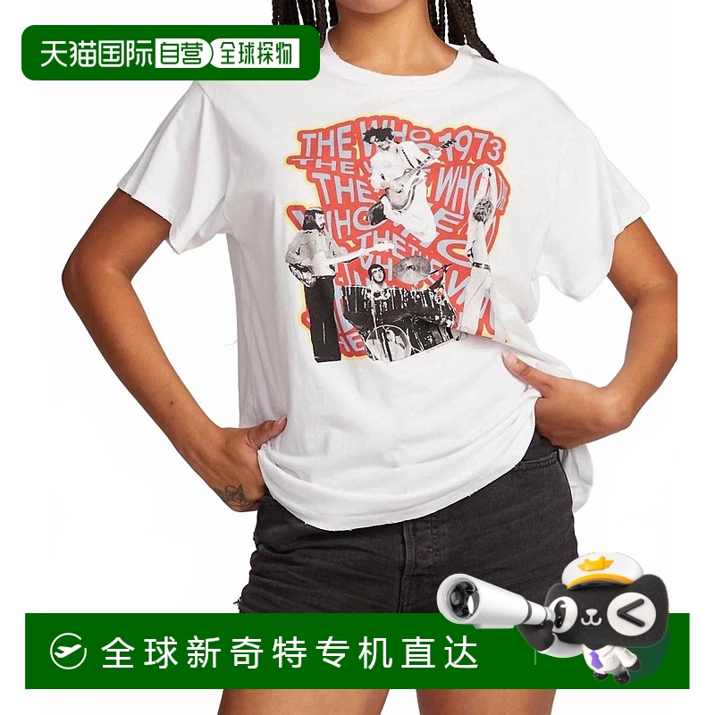 自营 chaserWho图案白色T恤 【美国奥莱】直发