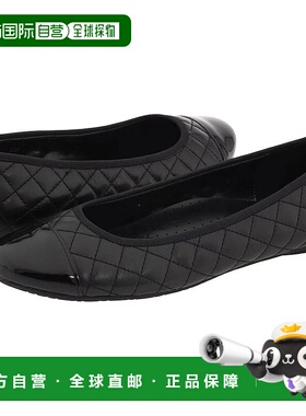 自营Vaneli Serene Ballet Flat Women's US Black Leather Cap T