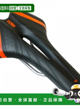 GORIX 自行车低反弹鞍座 黑色x橙色 中空加厚软款坐垫棕色骑行