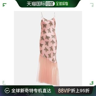 RODARTE 香港直邮潮奢 女士印花真丝缎面薄纱连衣裙