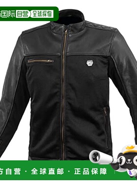 【日本直邮】Komine男士骑行服 JK-166皮面网面拼接CE规格肩肘