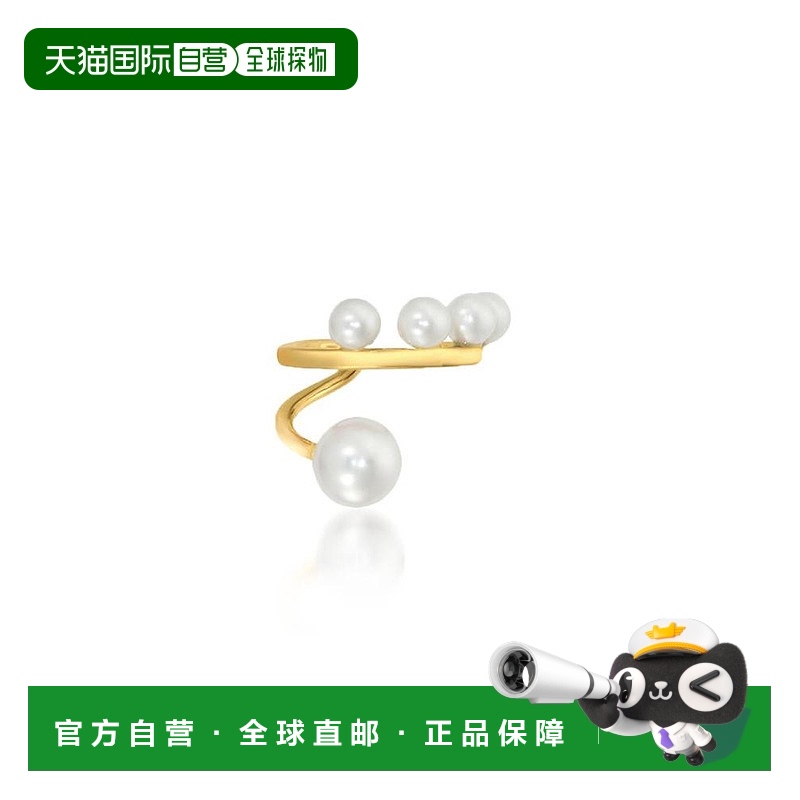 日本直邮日潮 Star Jewelry K10 弹跳式耳夹珍珠黄金耳环耳钉