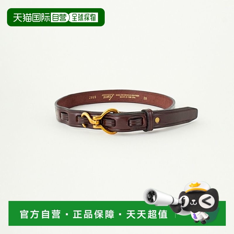 1h可退 日本直邮TORY LEATHER 女士迷你环扣皮带 TRL1002665 TRL1
