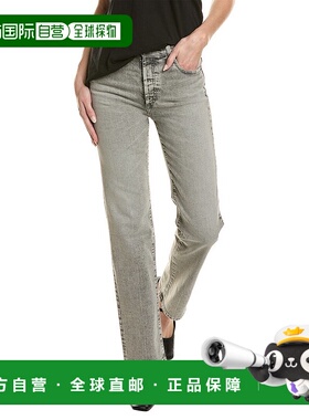 自营AG Jeans Alexxis 高腰复古版型直筒牛仔裤 - 黑色 【美国奥