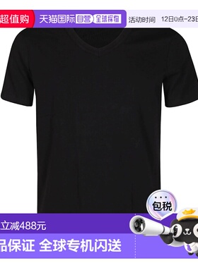 1h可退 香港直邮潮奢 Tom Ford 汤姆 福特 男士 黑色棉质T恤 T4M0