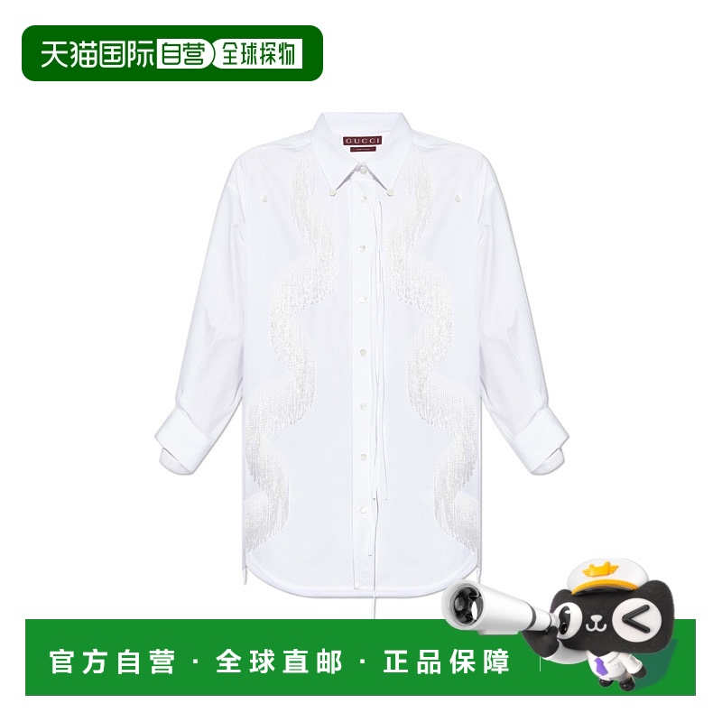 1h可退 香港直邮GUCCI 女士衬衫 830731Z7ADR9692 SS2025 白色