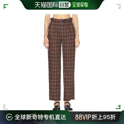 香港直邮潮奢 Bode 女士 Dunham 格子裤子 MRS24BT027